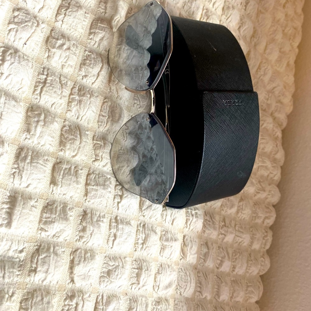 Beautiful Oversized blue shade Prada sunglass including case